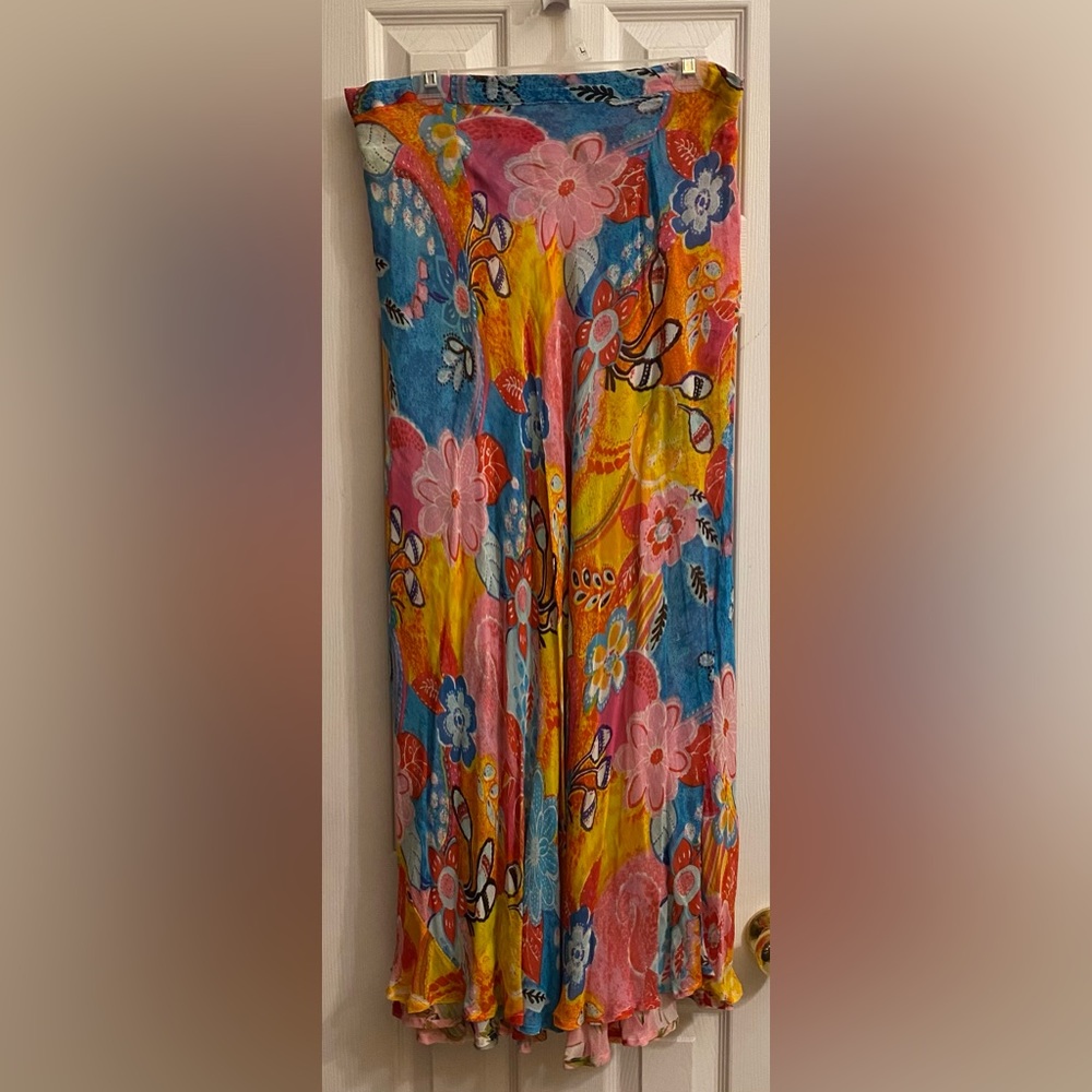 SHELLY & ARNOLD Reversible Maxi Skirt; Floral; XL; NWOT.